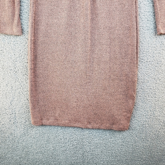 Walter Baker Tenley cut out twist front Knit Sweater Dress Blush & Grey Sz L - Picture 7 of 13